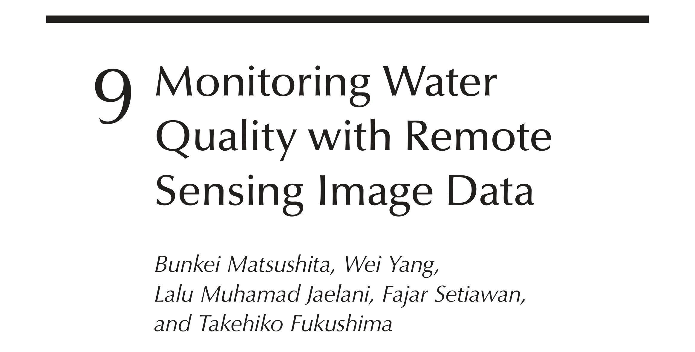 Cover Remote Sensing for Sustainability